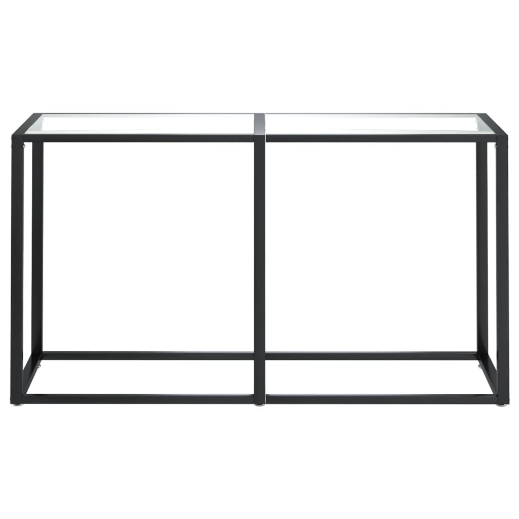 Tavolo Consolle Trasparente 140x35x75,5 cm in Vetro Temperato - homemem39