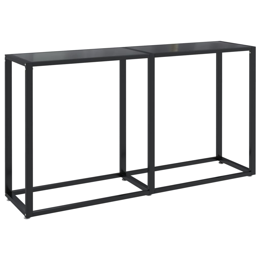 Tavolo Consolle Nero 140x35x75,5 cm in Vetro Temperato - homemem39