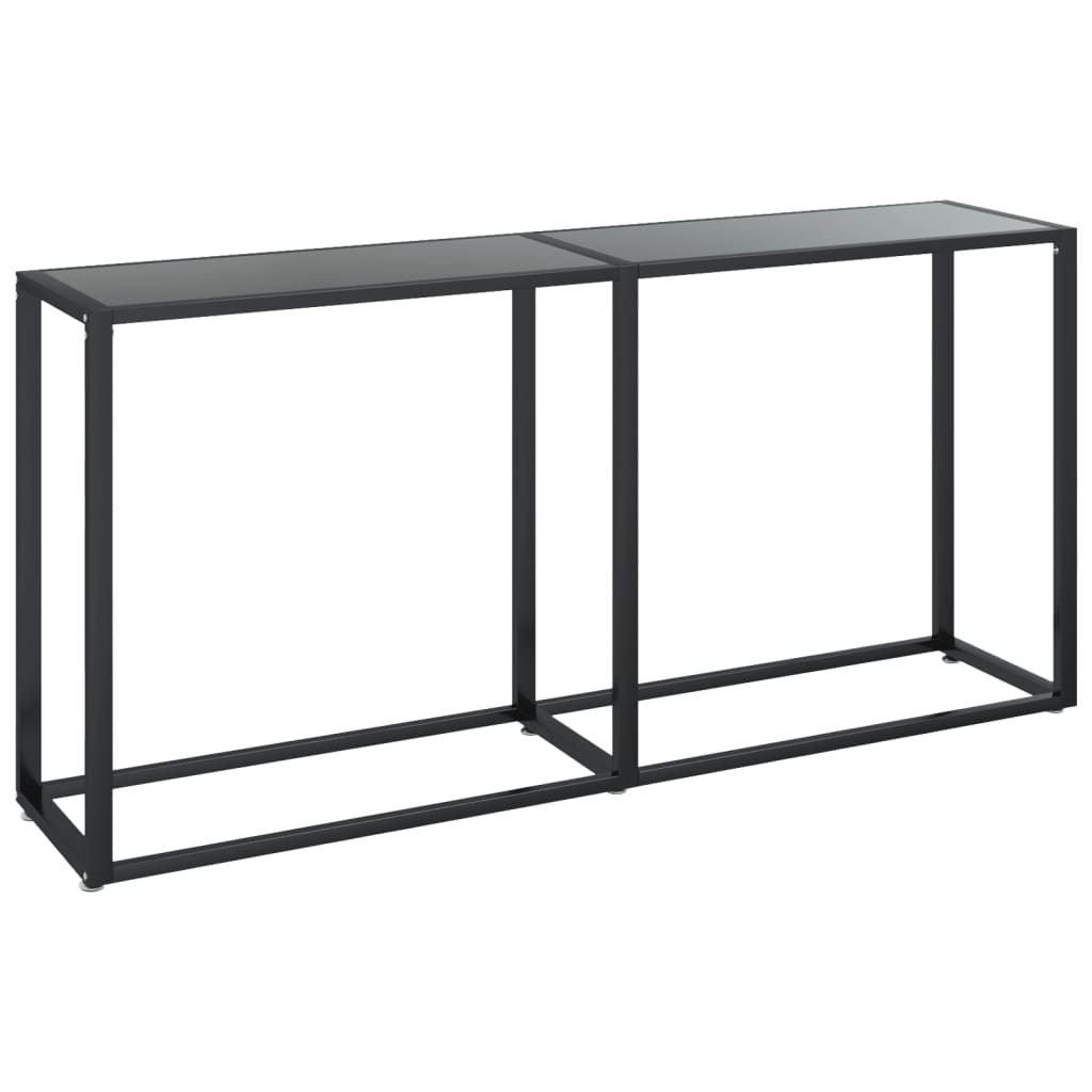 Tavolo Consolle Nero 160x35x75,5 cm in Vetro Temperato - homemem39