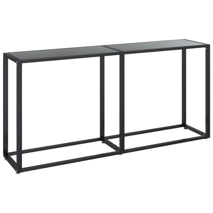 Tavolo Consolle Nero 160x35x75,5 cm in Vetro Temperato - homemem39