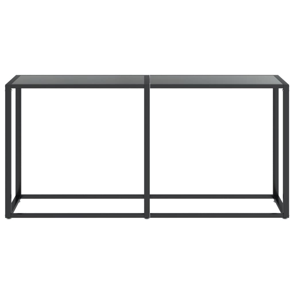 Tavolo Consolle Nero 160x35x75,5 cm in Vetro Temperato - homemem39