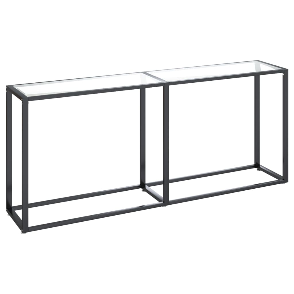 Tavolo Consolle Trasparente 180x35x75,5 cm in Vetro Temperato | homemem39