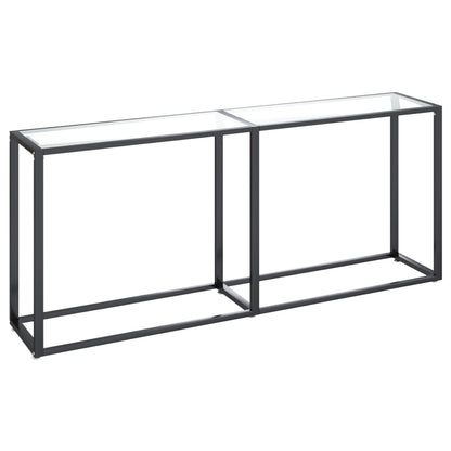 Tavolo Consolle Trasparente 180x35x75,5 cm in Vetro Temperato | homemem39