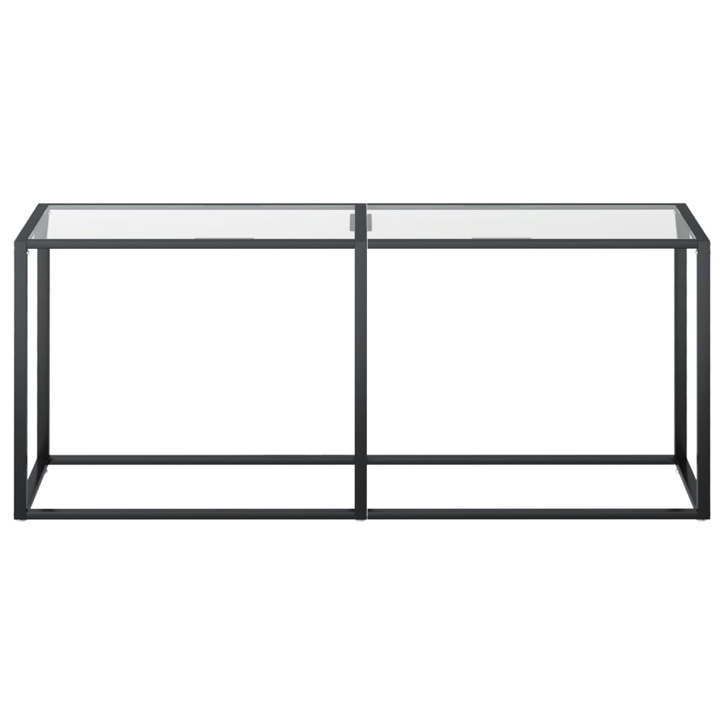 Tavolo Consolle Trasparente 180x35x75,5 cm in Vetro Temperato | homemem39