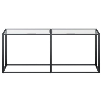 Tavolo Consolle Trasparente 180x35x75,5 cm in Vetro Temperato | homemem39