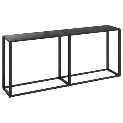 Tavolo Consolle Nero 180x35x75,5 cm in Vetro Temperato - homemem39