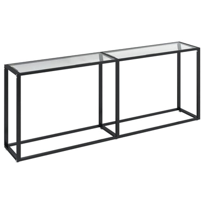Tavolo Consolle Trasparente 200x35x75,5 cm in Vetro Temperato | homemem39