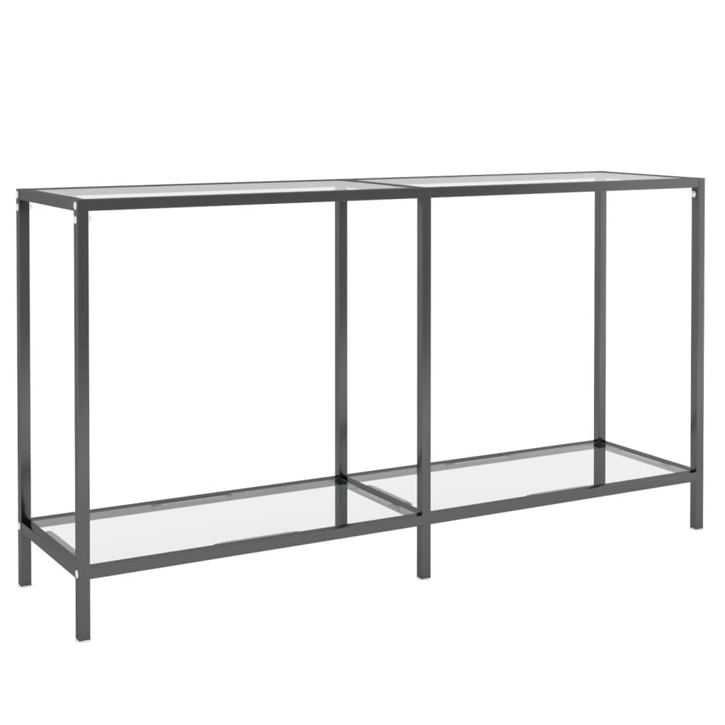 Tavolo Consolle Trasparente 140x35x75,5 cm in Vetro Temperato - homemem39