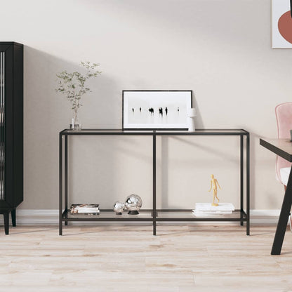 Tavolo Consolle Trasparente 140x35x75,5 cm in Vetro Temperato - homemem39