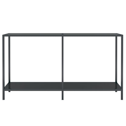 Tavolo Consolle Nero 140x35x75,5 cm in Vetro Temperato | homemem39