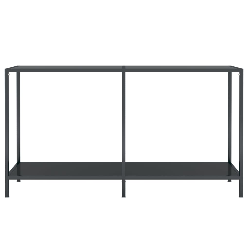 Tavolo Consolle Nero 140x35x75,5 cm in Vetro Temperato - homemem39