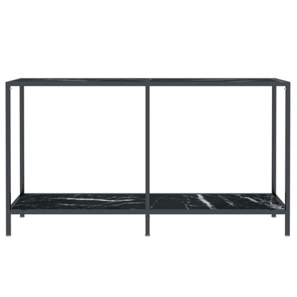 Tavolo Consolle Nero 140x35x75,5 cm in Vetro Temperato - homemem39
