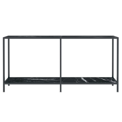 Tavolo Consolle Nero 160x35x75,5 cm in Vetro Temperato - homemem39