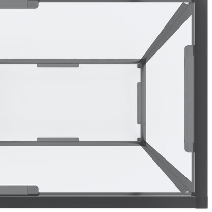 Tavolo Consolle Trasparente 180x35x75,5 cm in Vetro Temperato