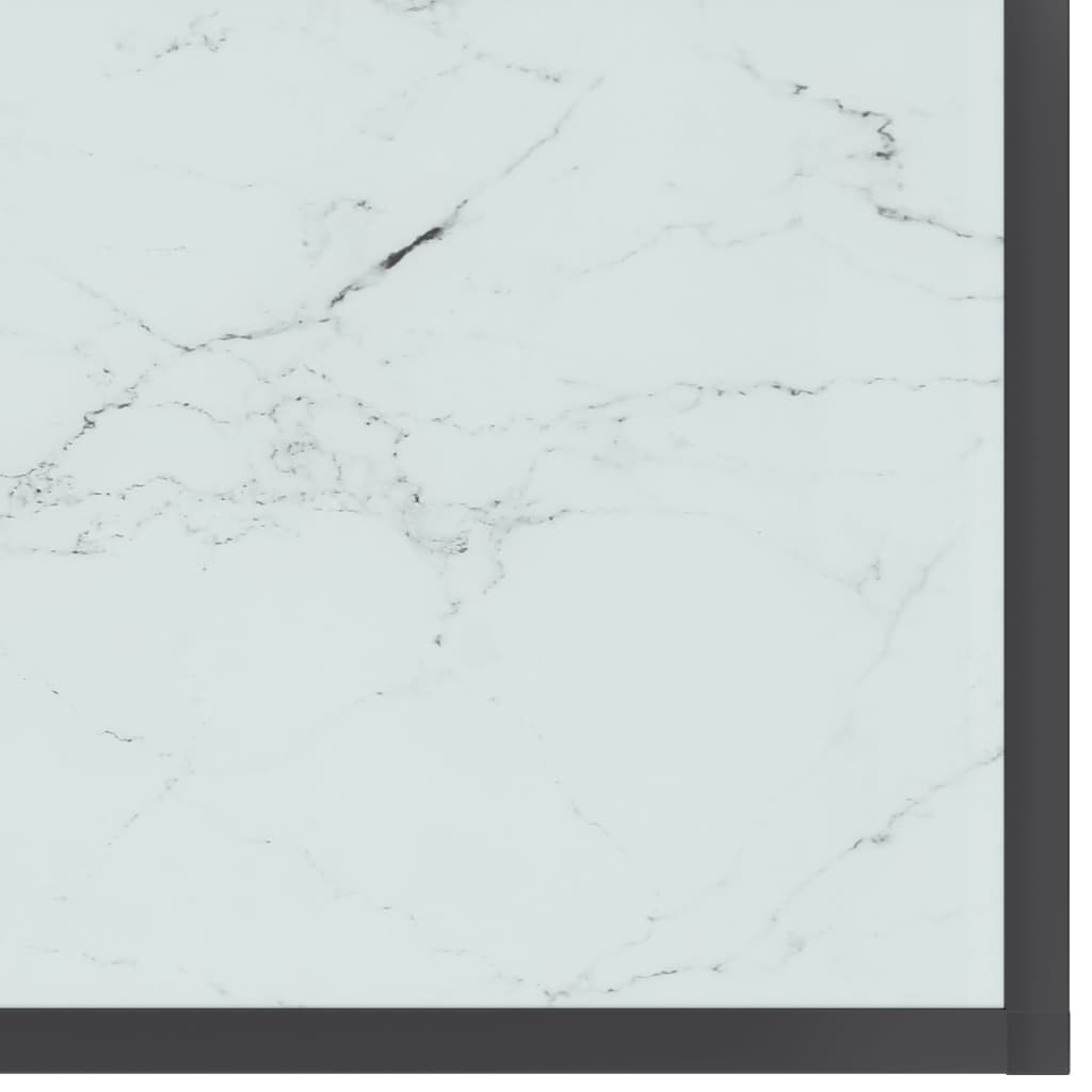 Tavolo Consolle Bianco 180x35x75,5 cm in Vetro Temperato - homemem39