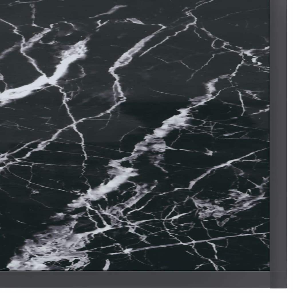 Tavolo Consolle Nero 180x35x75,5 cm in Vetro Temperato | homemem39
