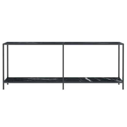 Tavolo Consolle Nero 200x35x75,5 cm in Vetro Temperato | homemem39