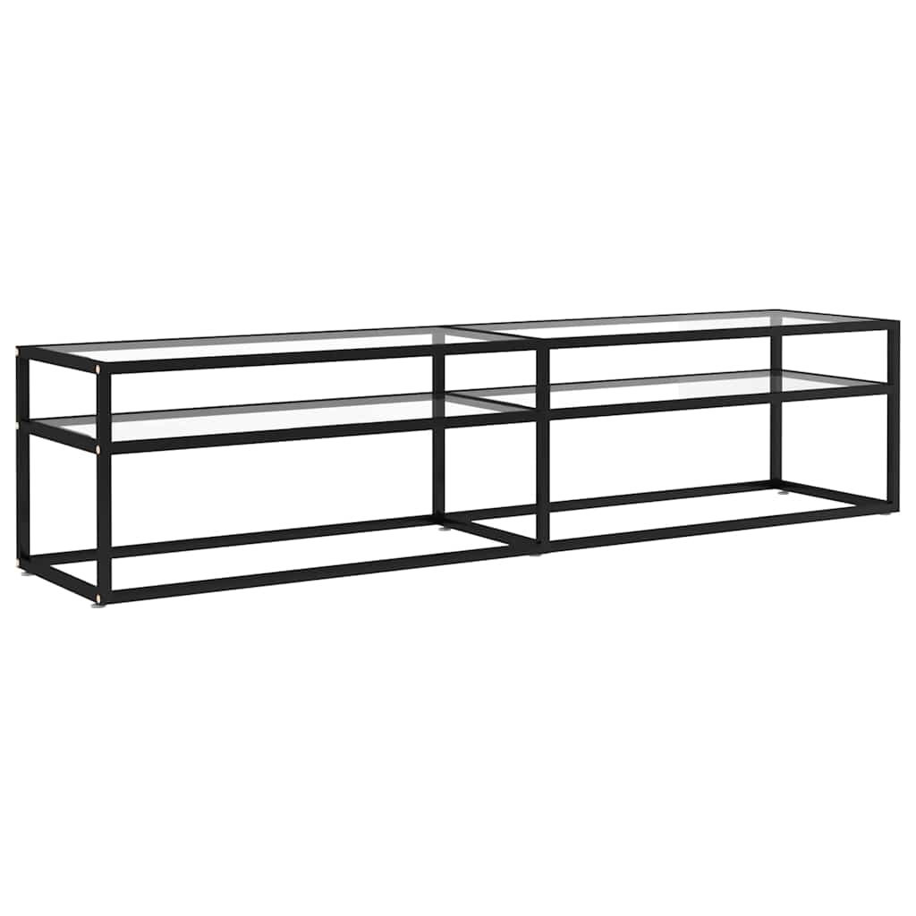 Mobile Porta TV Trasparente 180x40x40,5 cm in Vetro Temperato | homemem39