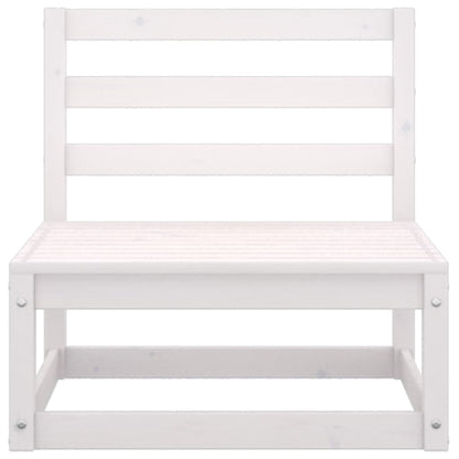 Set Divani da Giardino 8 pz Bianco in Legno Massello di Pino - homemem39