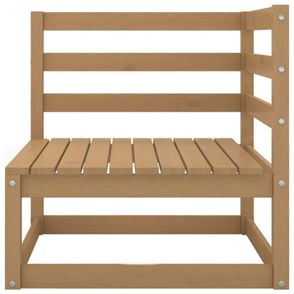 Set Divani da Giardino 3pz Marrone Ambra Legno Massello di Pino - homemem39