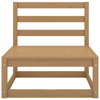 Set Divani da Giardino 3pz Marrone Ambra Legno Massello di Pino - homemem39