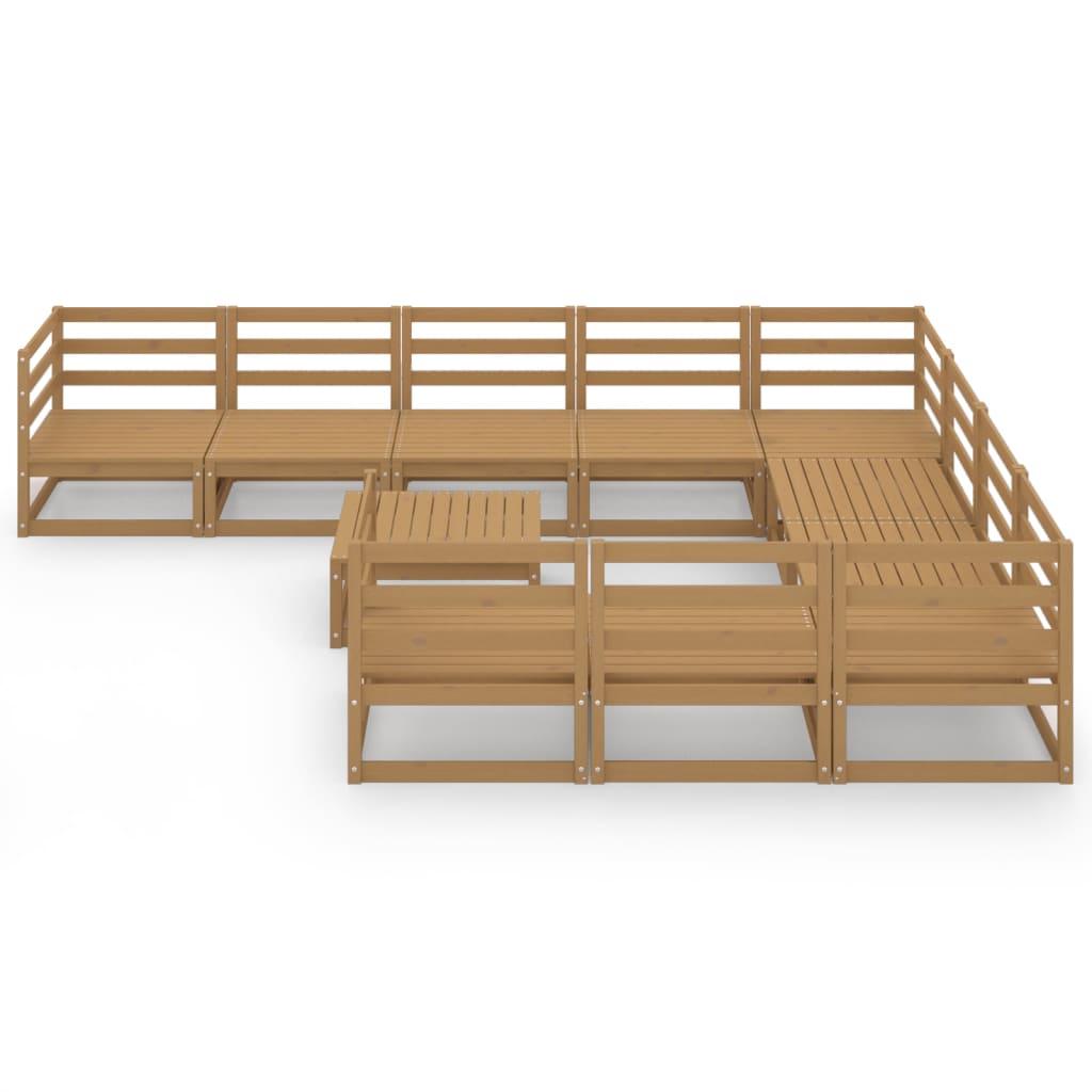 Set Divani da Giardino 11 pz in Legno Massello di Pino - homemem39