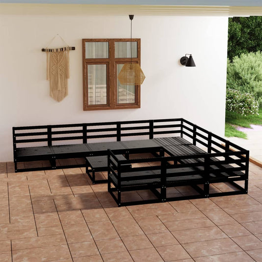 Set Divani da Giardino 11 pz in Legno Massello di Pino - homemem39