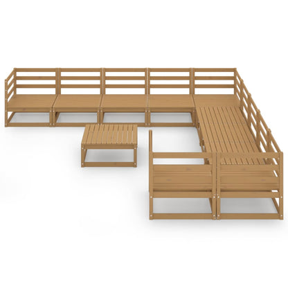 Set Divani da Giardino 11 pz in Legno Massello di Pino - homemem39