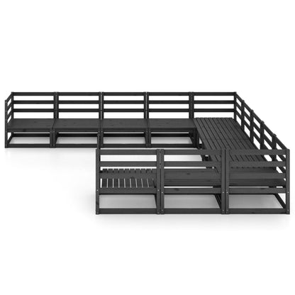 Set Divani da Giardino 11 pz in Legno Massello di Pino - homemem39