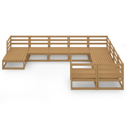 Set Divani da Giardino 10 pz in Legno Massello di Pino - homemem39