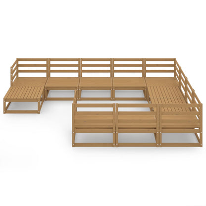 Set Divani da Giardino 11 pz in Legno Massello di Pino - homemem39