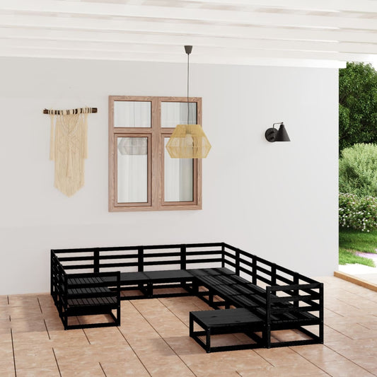 Set Divani da Giardino 11 pz in Legno Massello di Pino - homemem39