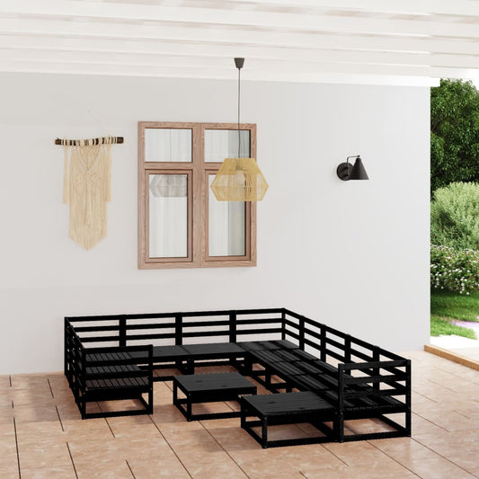Set Divani da Giardino 12 pz in Legno Massello di Pino - homemem39