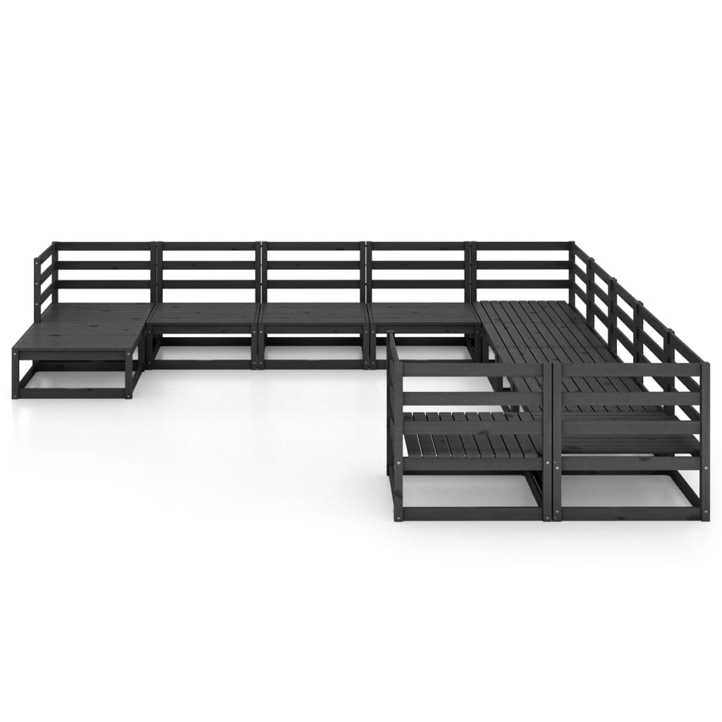 Set Divani da Giardino 11 pz in Legno Massello di Pino - homemem39