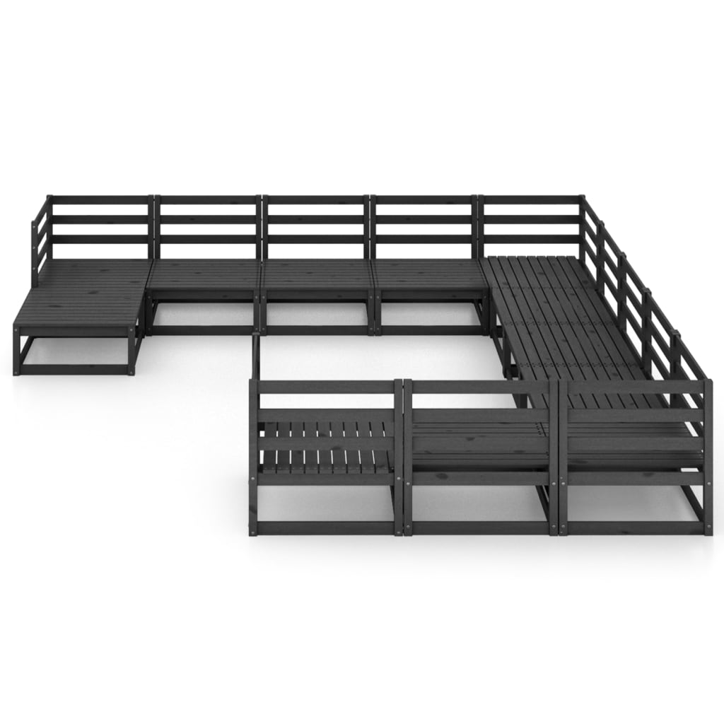 Set Divani da Giardino 12 pz in Legno Massello di Pino - homemem39