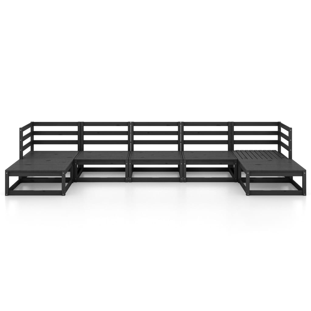 Set Divani da Giardino 7 pz in Legno Massello di Pino - homemem39