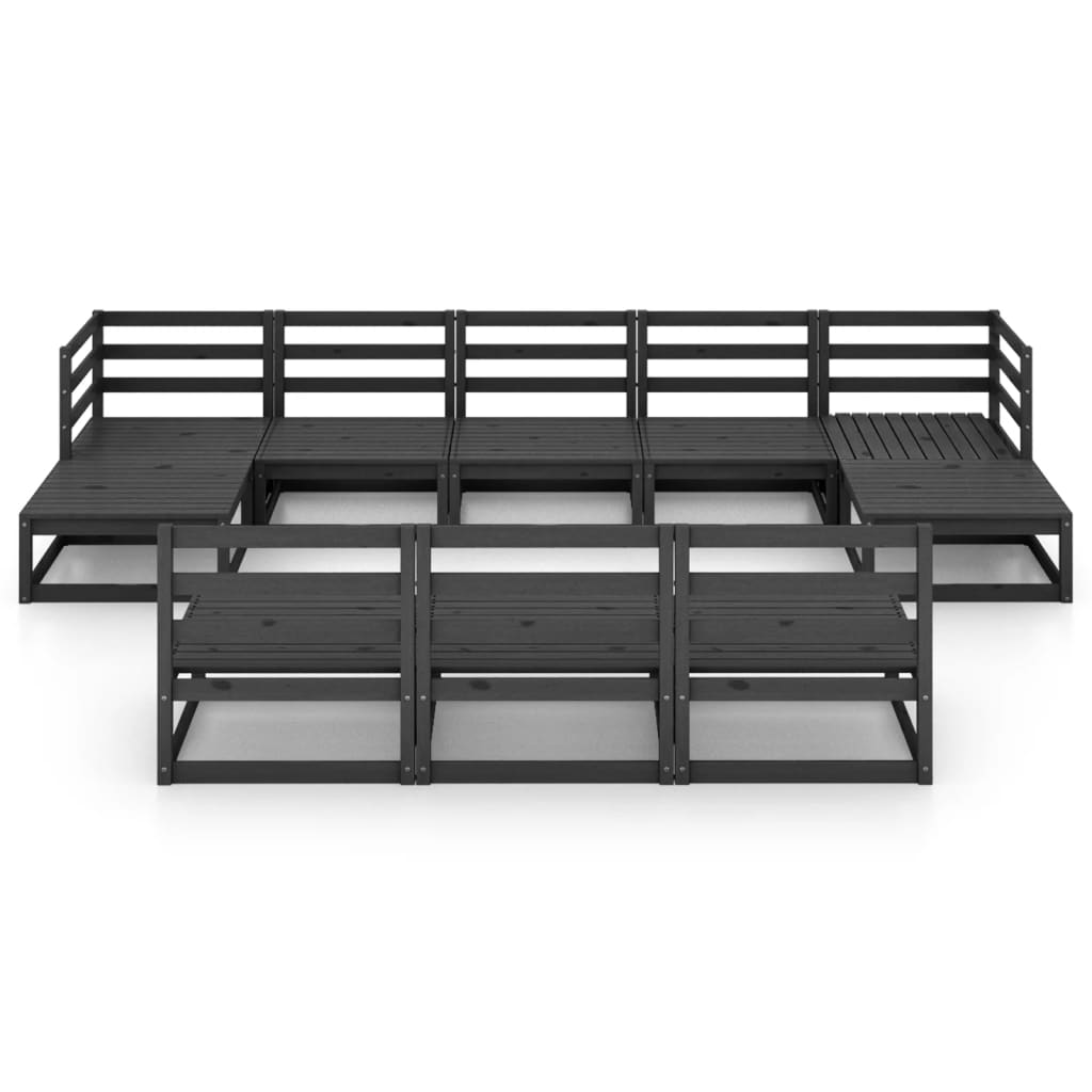 Set Divani da Giardino 10 pz in Legno Massello di Pino - homemem39
