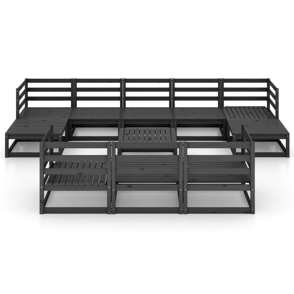 Set Divani da Giardino 11 pz in Legno Massello di Pino - homemem39