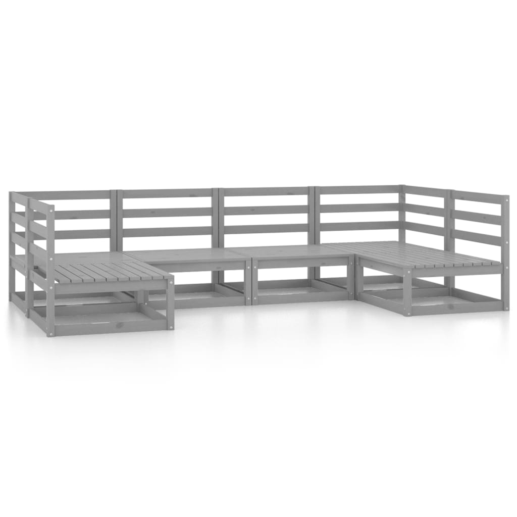 Set Divani da Giardino 6 pz in Legno Massello di Pino - homemem39