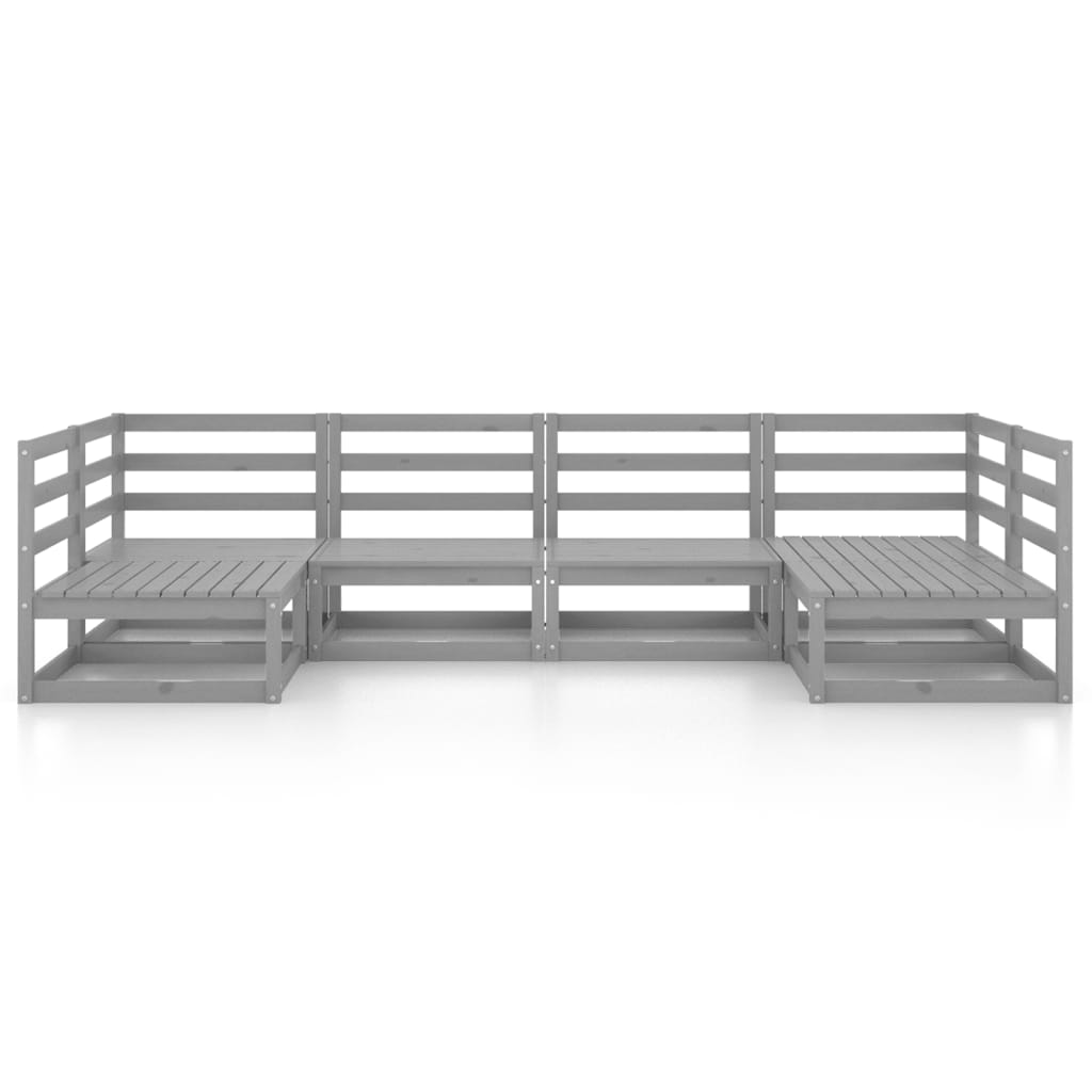 Set Divani da Giardino 6 pz in Legno Massello di Pino - homemem39