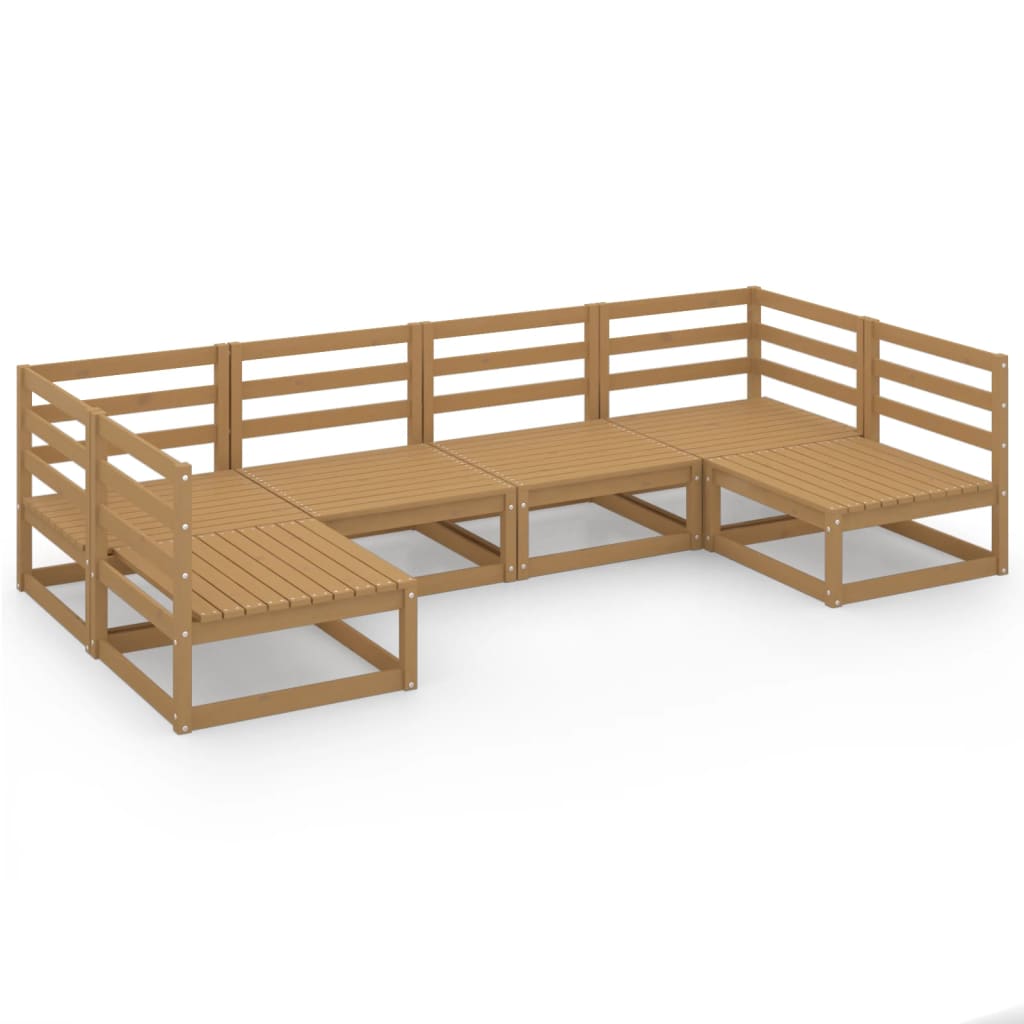 Set Divani da Giardino 6 pz in Legno Massello di Pino - homemem39