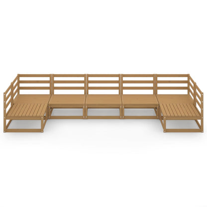 Set Divani da Giardino 7 pz in Legno Massello di Pino - homemem39