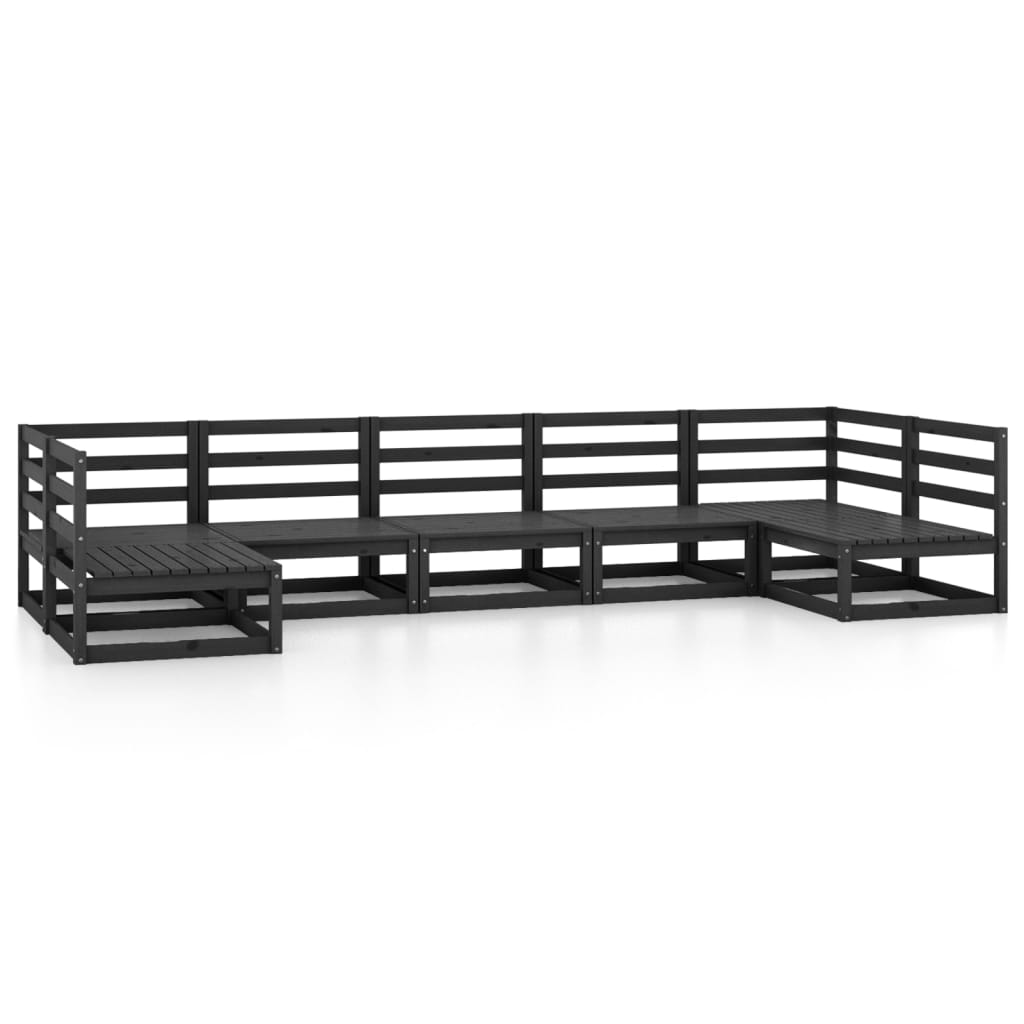 Set Divani da Giardino 7 pz in Legno Massello di Pino - homemem39