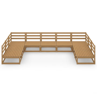 Set Divani da Giardino 9 pz in Legno Massello di Pino - homemem39