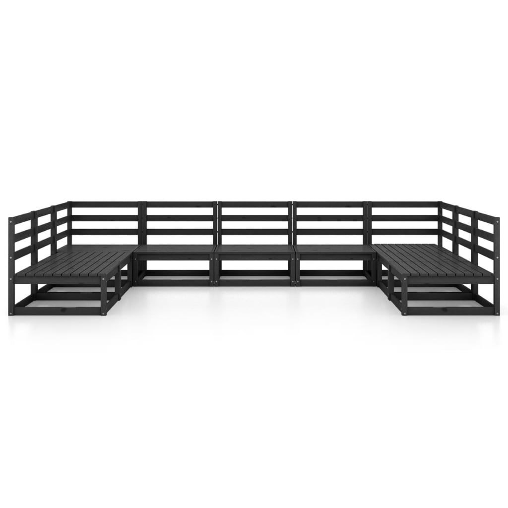 Set Divani da Giardino 9 pz in Legno Massello di Pino - homemem39