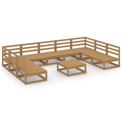 Set Divani da Giardino 10 pz in Legno Massello di Pino - homemem39