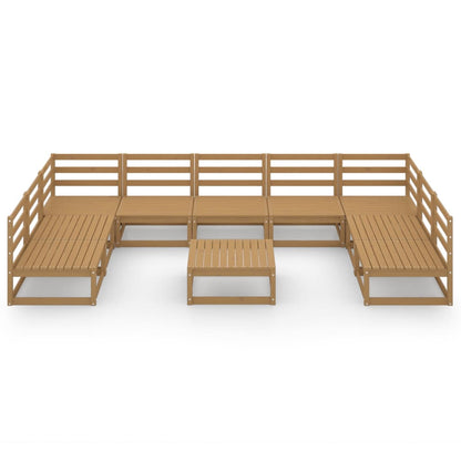 Set Divani da Giardino 10 pz in Legno Massello di Pino - homemem39