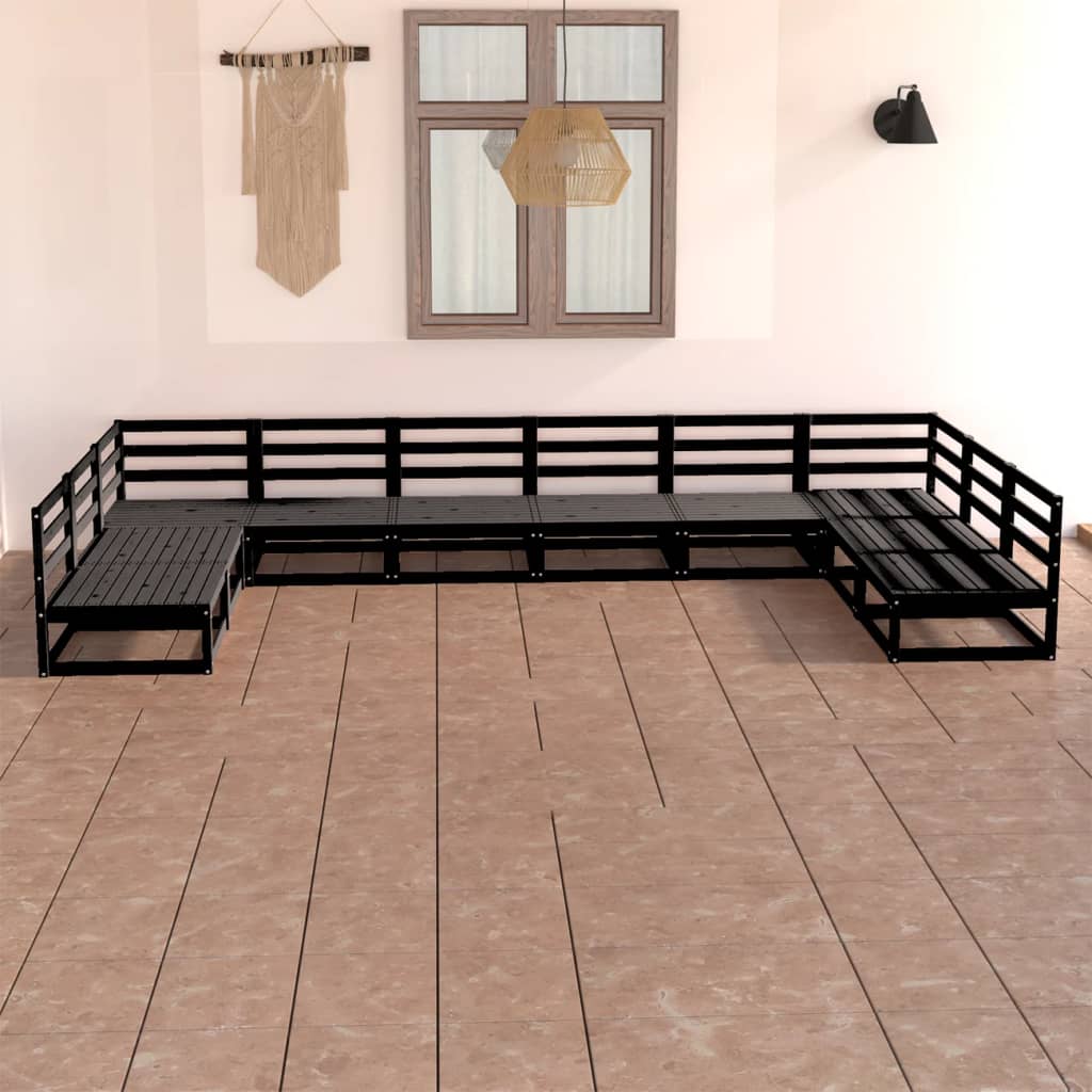 Set Divani da Giardino 10 pz in Legno Massello di Pino - homemem39