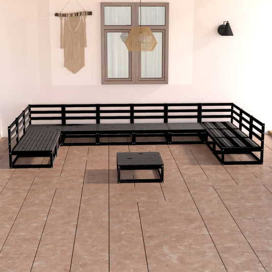 Set Divani da Giardino 11 pz in Legno Massello di Pino - homemem39