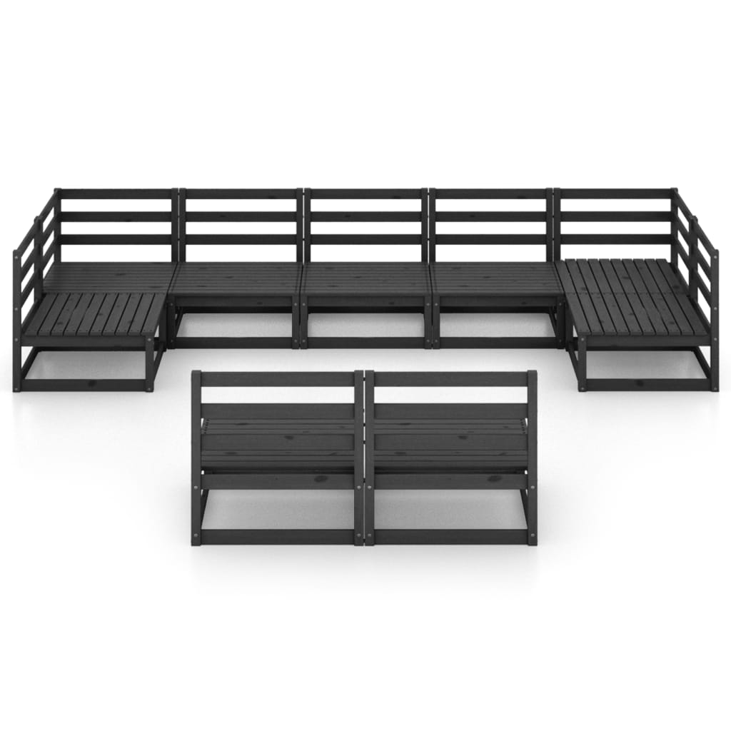 Set Divani da Giardino 9 pz in Legno Massello di Pino - homemem39